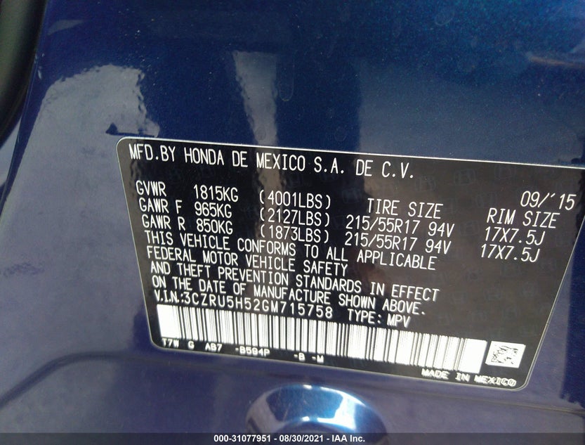 3CZRU5H52GM715758