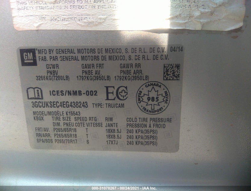 3GCUKSEC4EG438243