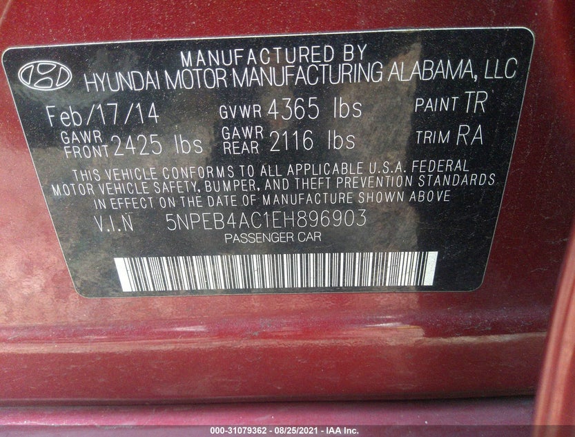 5NPEB4AC1EH896903