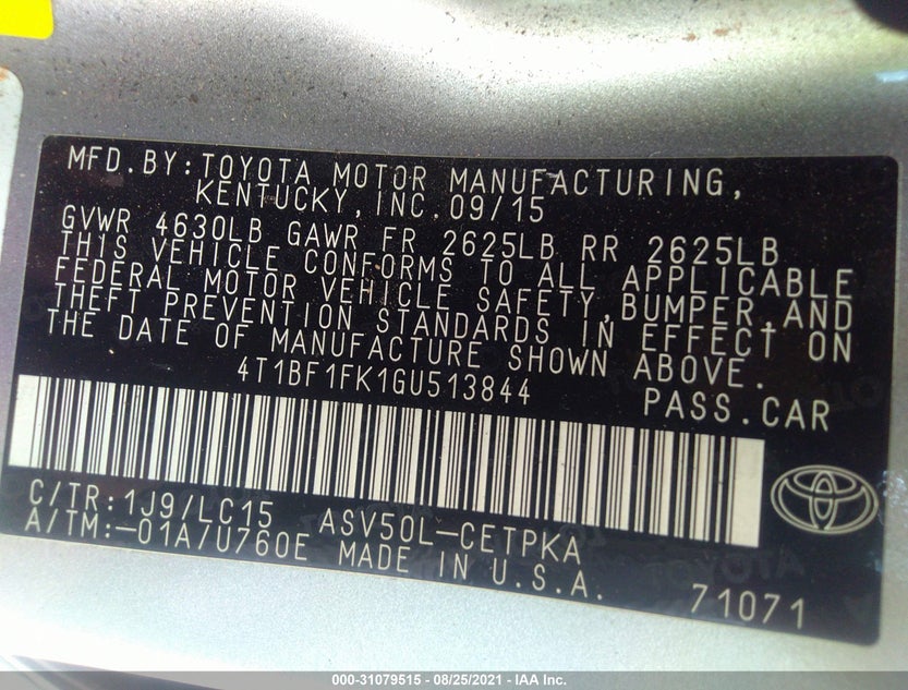 4T1BF1FK1GU513844