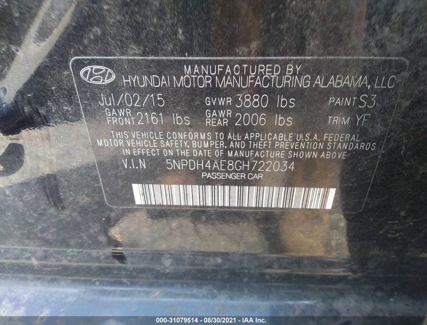 5NPDH4AE8GH722034