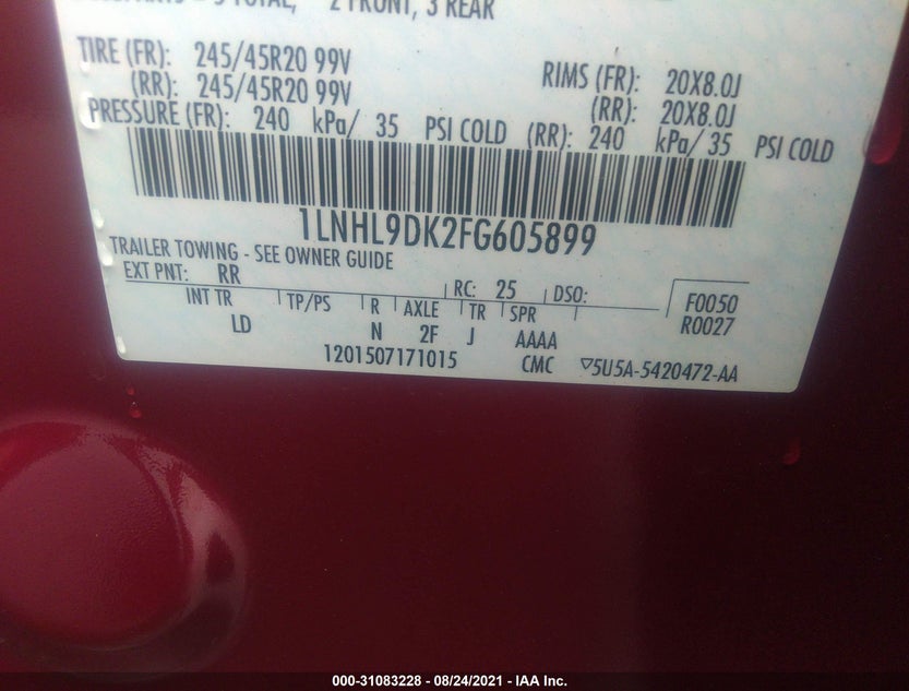 1LNHL9DK2FG605899
