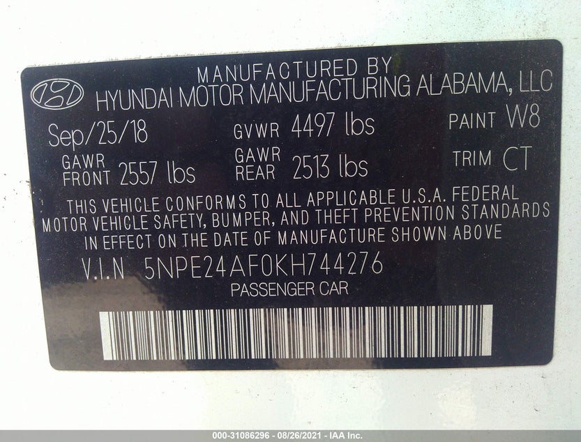 5NPE24AF0KH744276