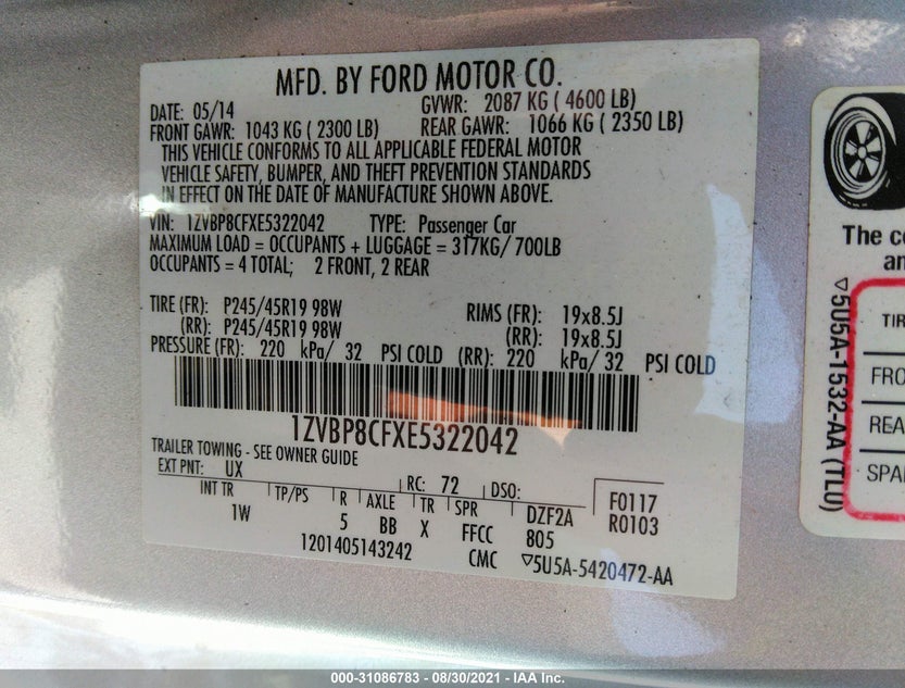 1ZVBP8CFXE5322042