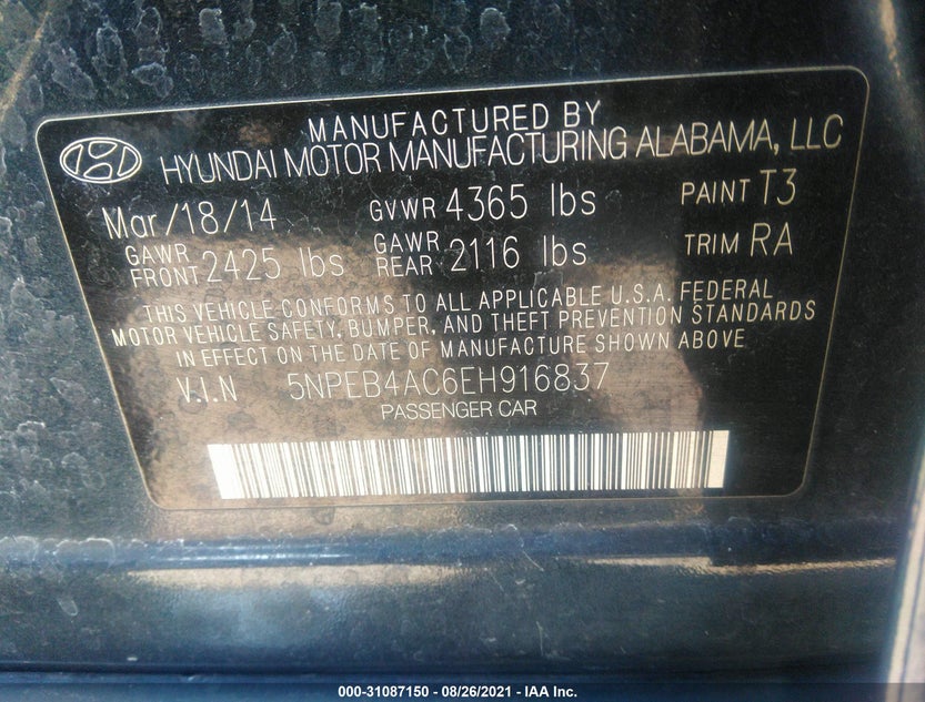 5NPEB4AC6EH916837