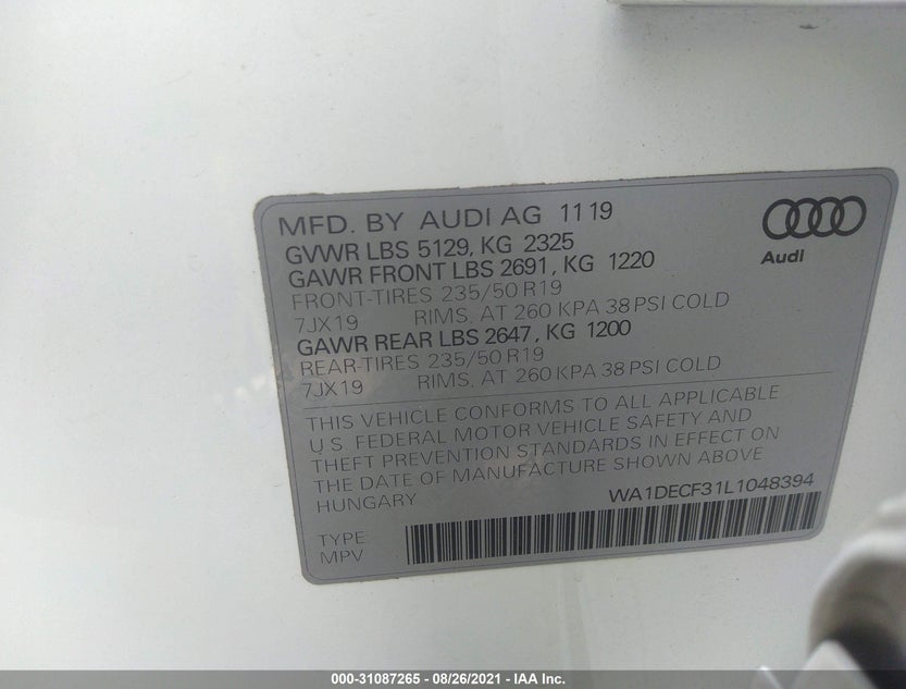 WA1DECF31L1048394 фото 9