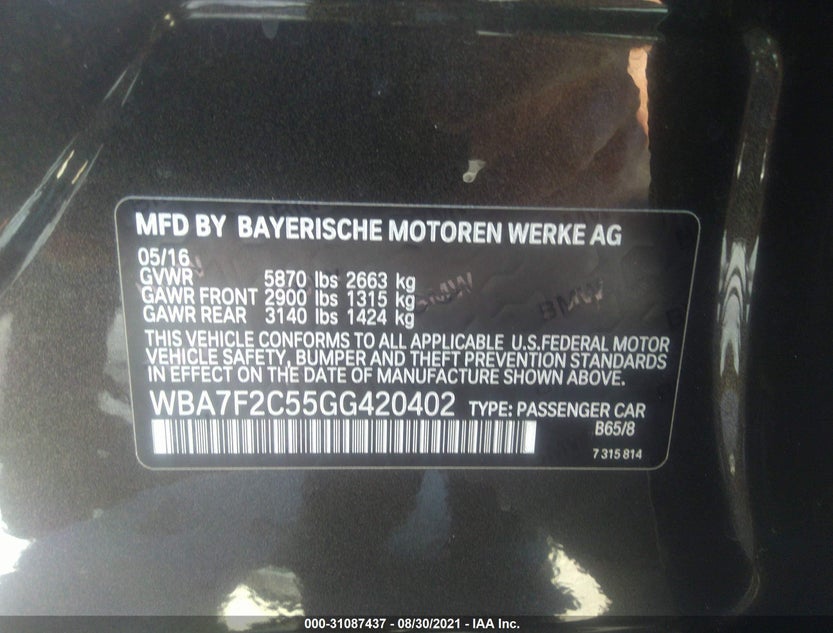 WBA7F2C55GG420402