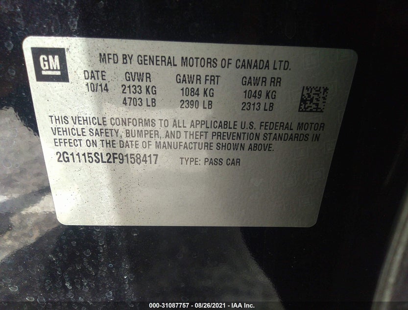 2G1115SL2F9158417