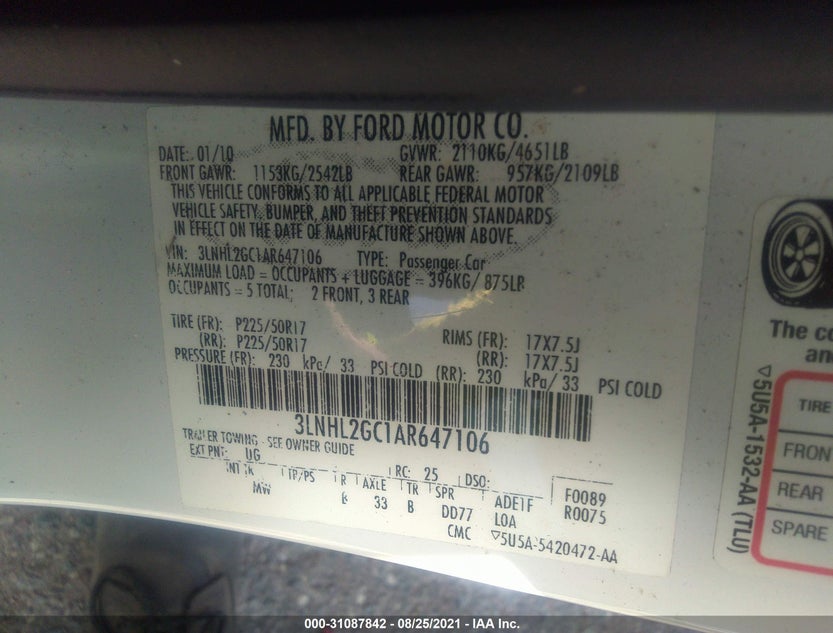 3LNHL2GC1AR647106