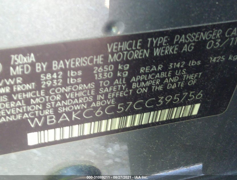 WBAKC6C57CC395756