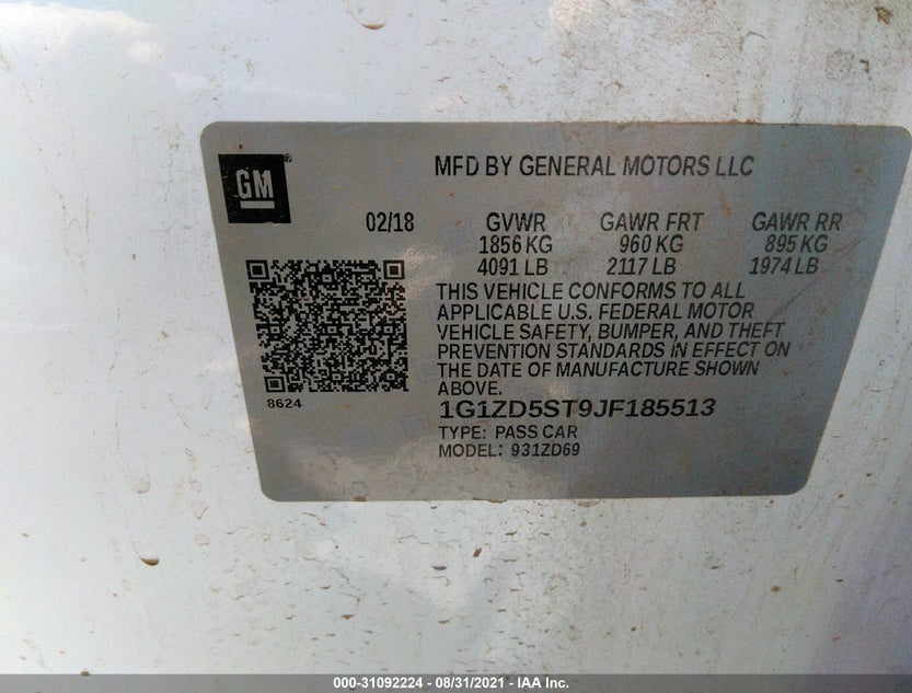 1G1ZD5ST9JF185513