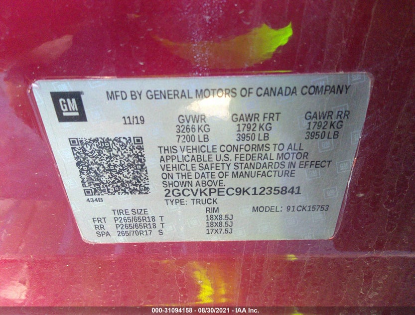 2GCVKPEC9K1235841