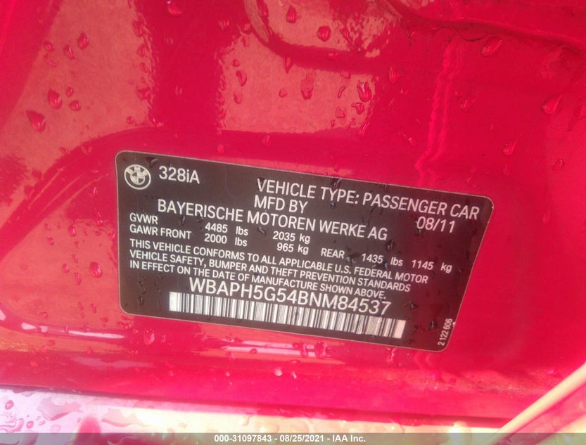 WBAPH5G54BNM84537