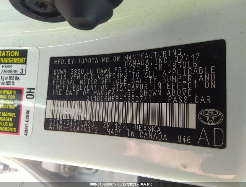 2T1BURHE5HC853741