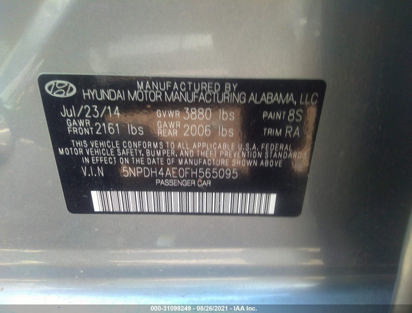 5NPDH4AE0FH565095