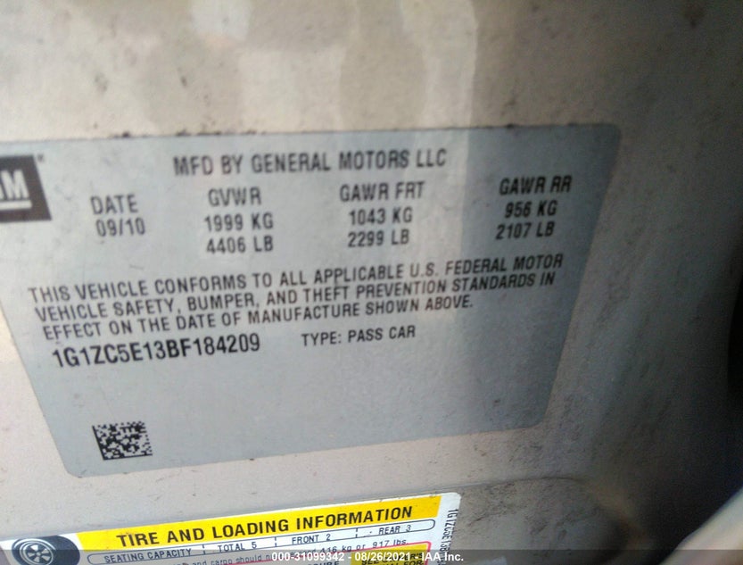 1G1ZC5E13BF184209
