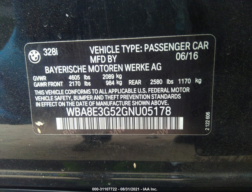 WBA8E3G52GNU05178