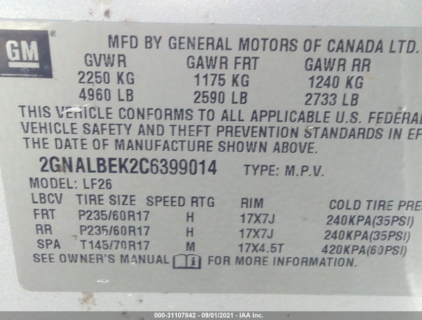 2GNALBEK2C6399014