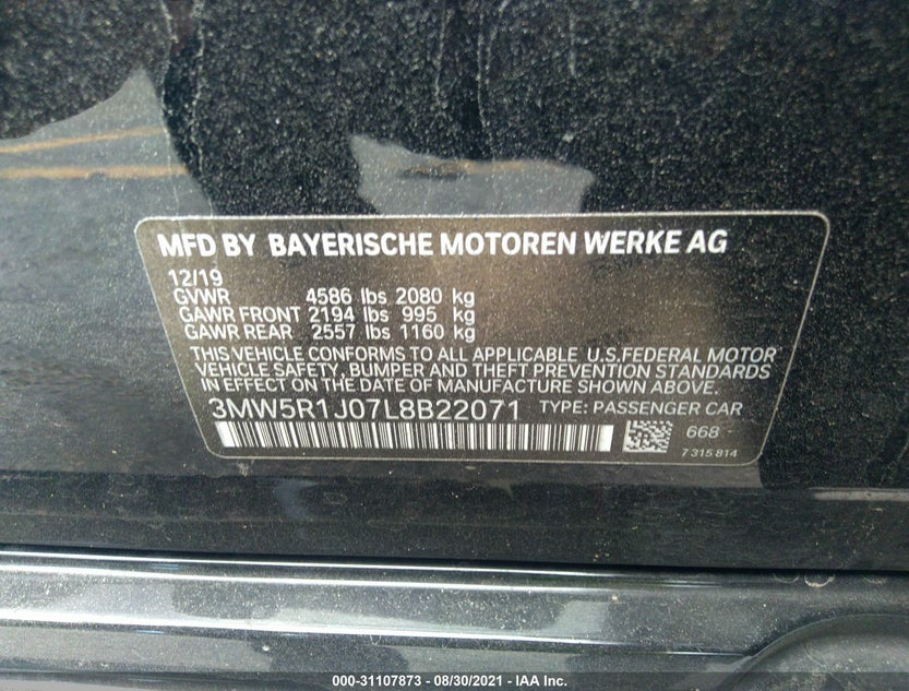 3MW5R1J07L8B22071