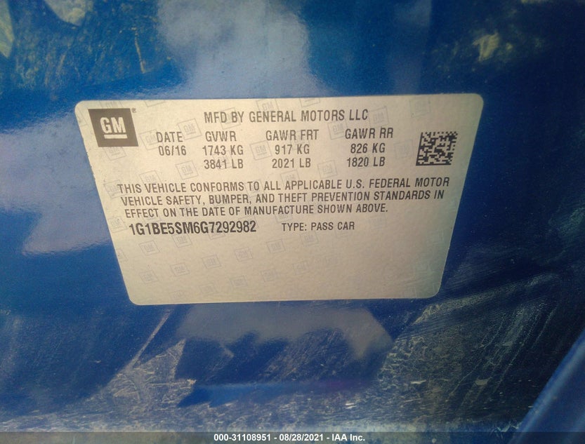 1G1BE5SM6G7292982