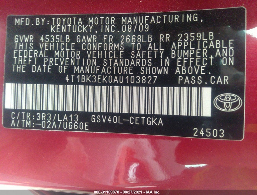 4T1BK3EK0AU103827
