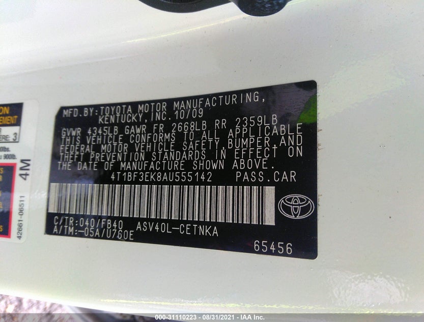 4T1BF3EK8AU555142