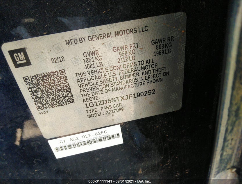 1G1ZD5STXJF190252