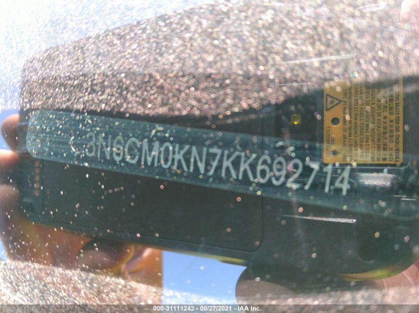 2019 Nissan Nv200 Sv VIN: 3N6CM0KN7KK692714 Lot: 31111242