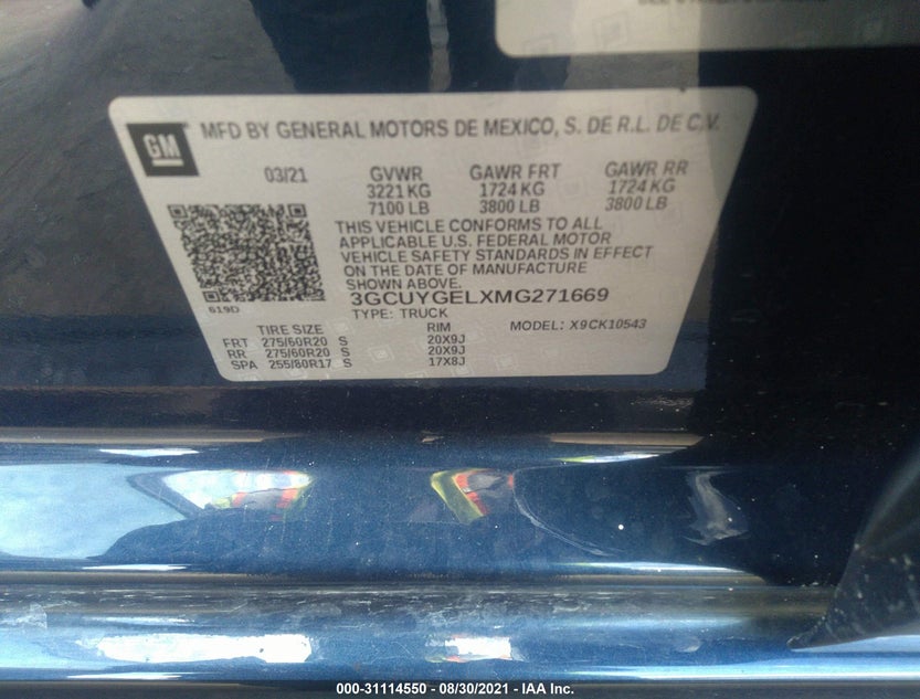 3GCUYGELXMG271669