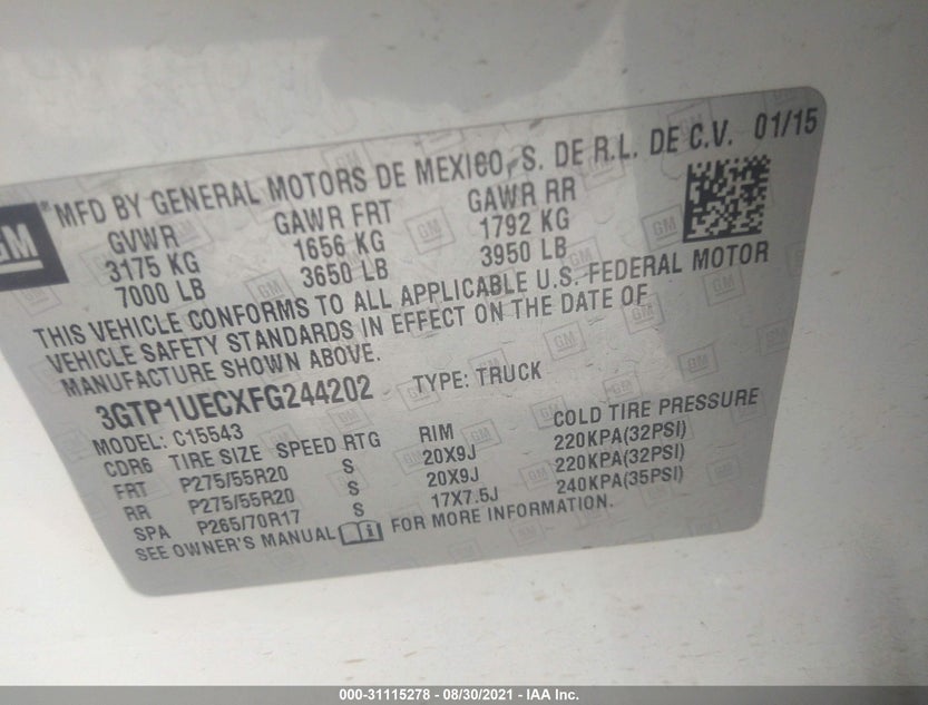 3GTP1UECXFG244202
