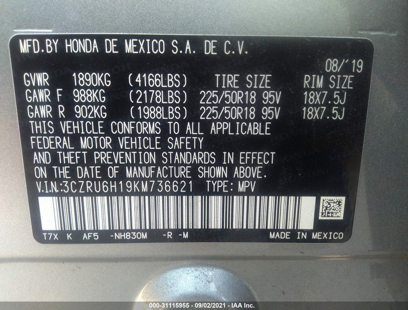 3CZRU6H19KM736621