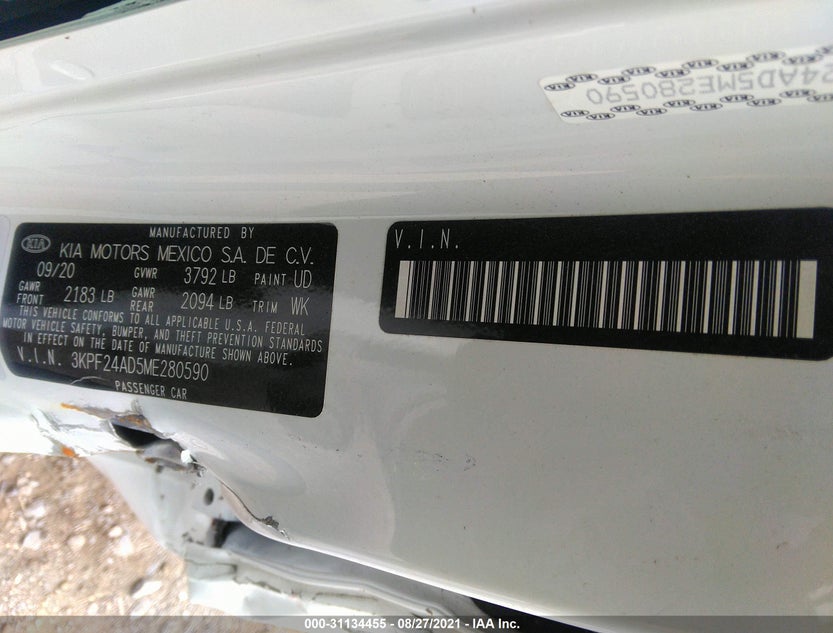 3KPF24AD5ME280590