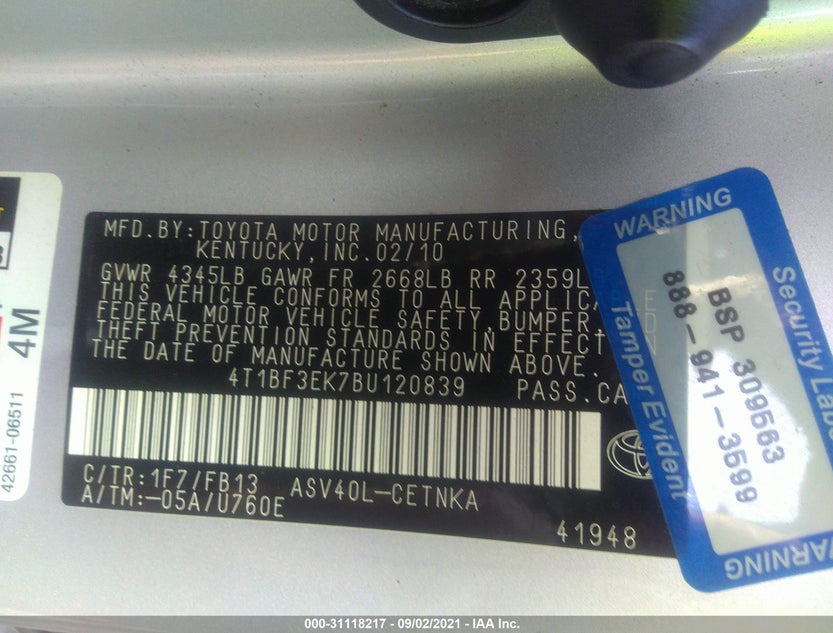 4T1BF3EK7BU120839