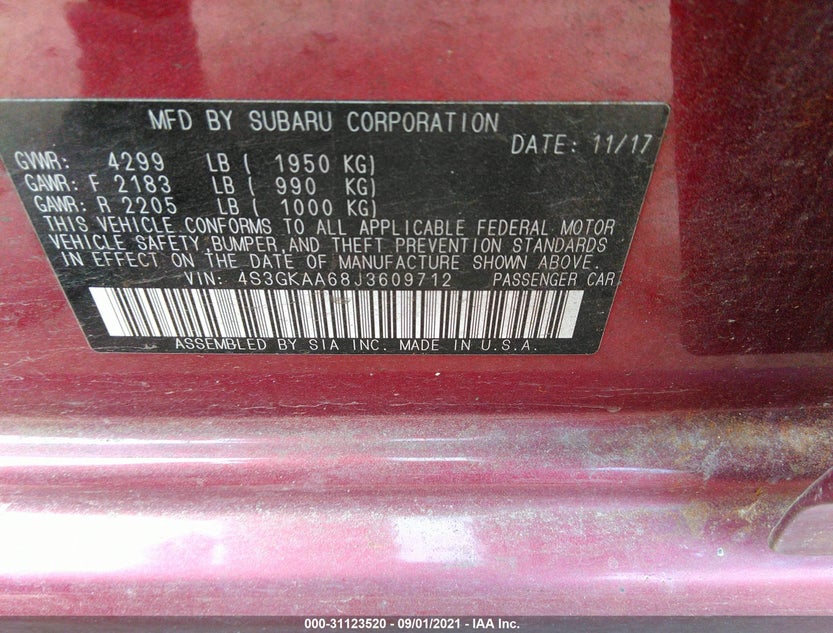 4S3GKAA68J3609712