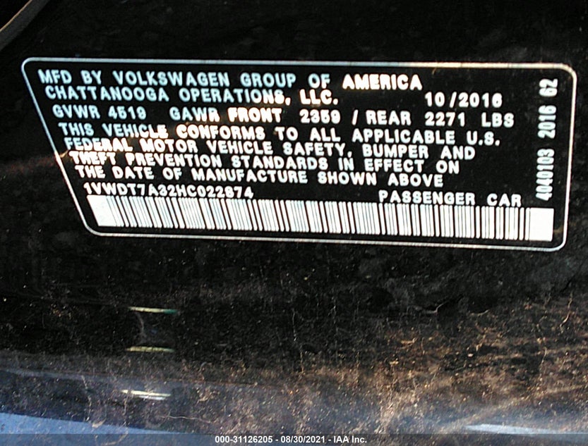 1VWDT7A32HC022874