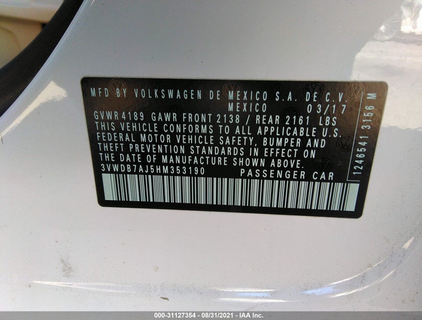 3VWDB7AJ5HM353190
