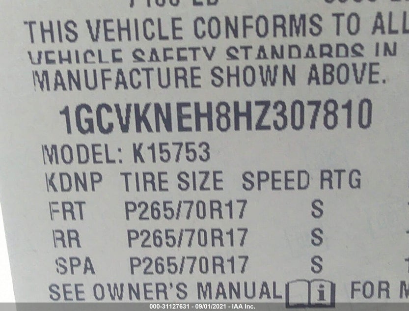 1GCVKNEH8HZ307810