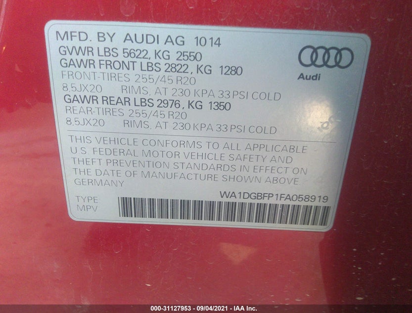 WA1DGBFP1FA058919