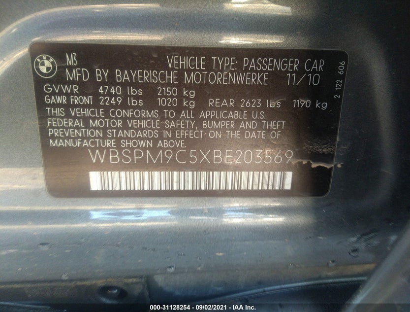 WBSPM9C5XBE203569