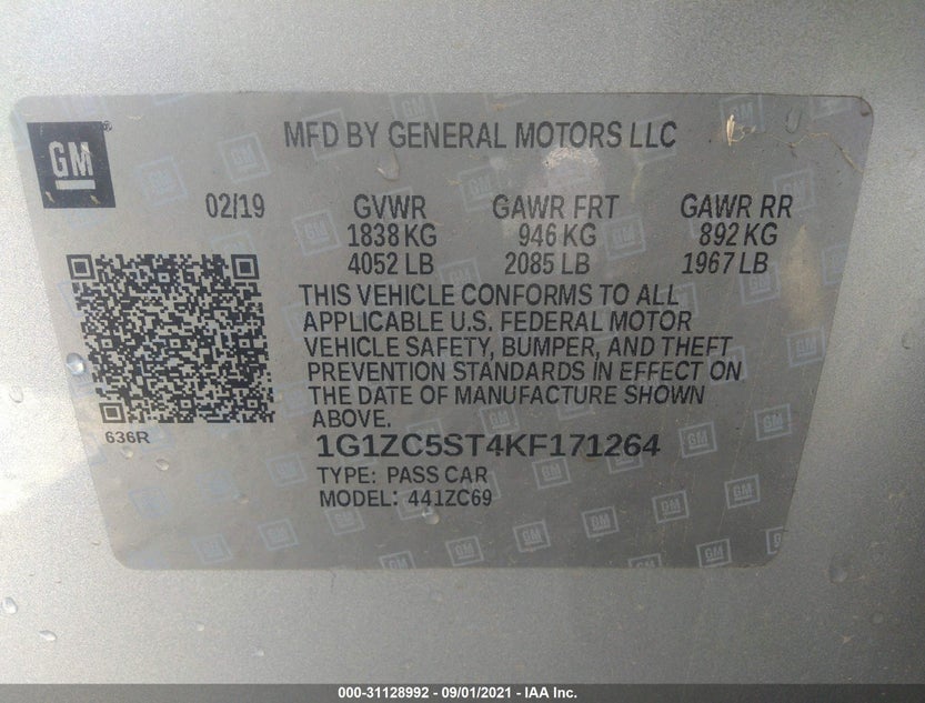 1G1ZC5ST4KF171264