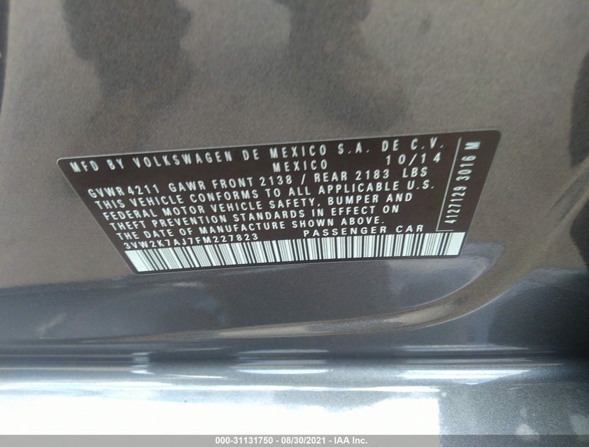 3VW2K7AJ7FM227823