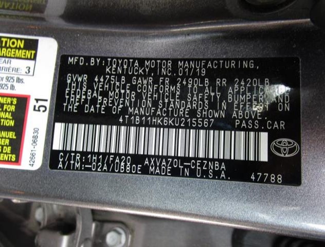 4T1B11HK6KU215567