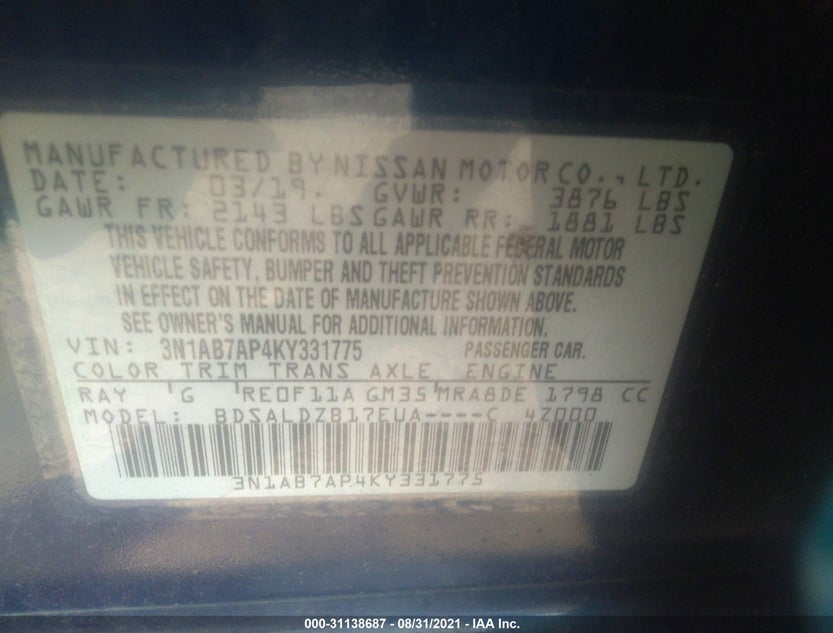3N1AB7AP4KY331775