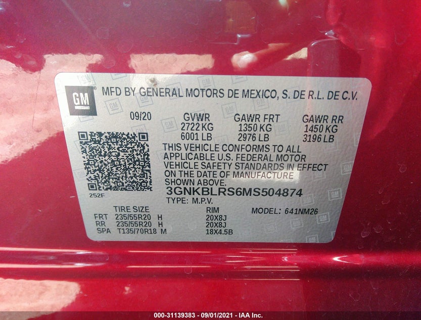 3GNKBLRS6MS504874