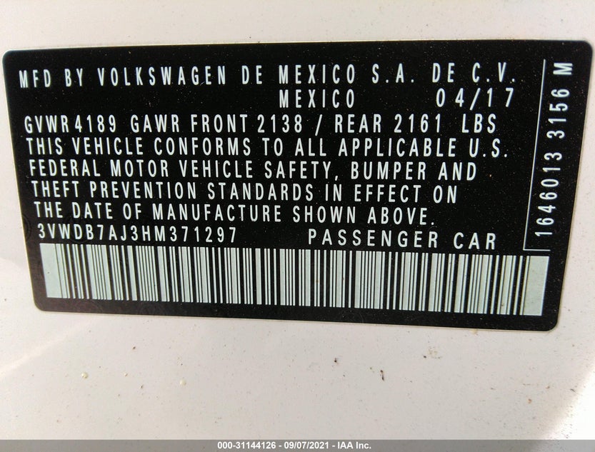 3VWDB7AJ3HM371297
