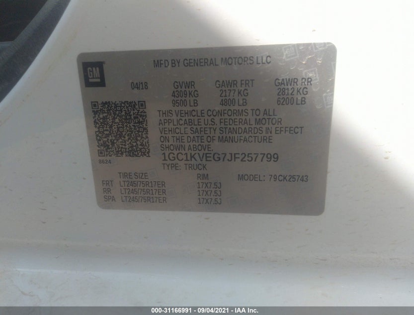 1GC1KVEG7JF257799