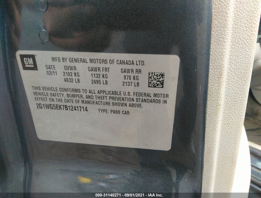 2G1WG5EK7B1241714