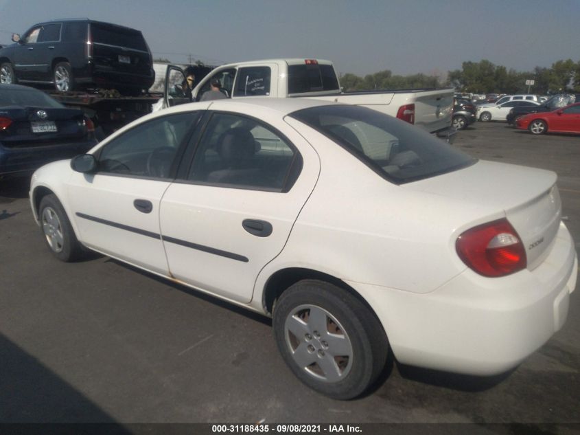 2003 Dodge Neon Se VIN: 1B3ES26C03D190927 Lot: 31188435