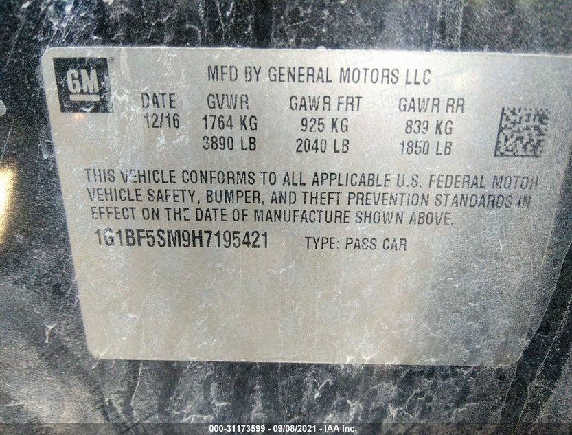 1G1BF5SM9H7195421