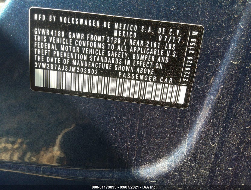 3VW2B7AJ3JM203902